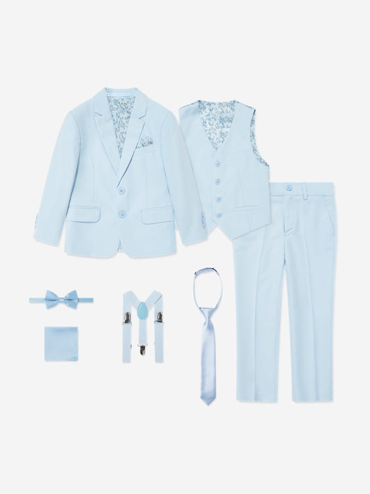 SUITLAB London Boys 7 Piece Suit Set in Blue