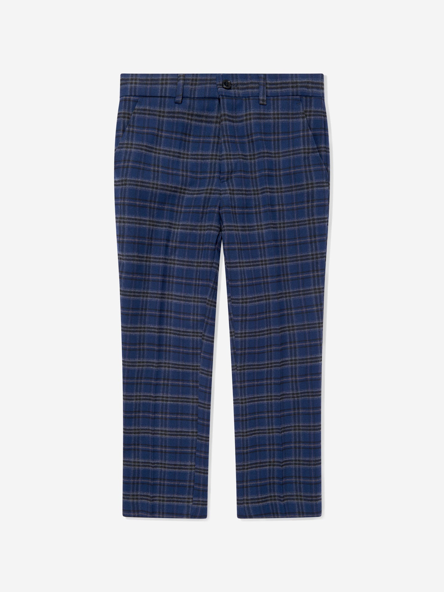 SUITLAB London Boys Checked 3 Piece Suit Set in Navy