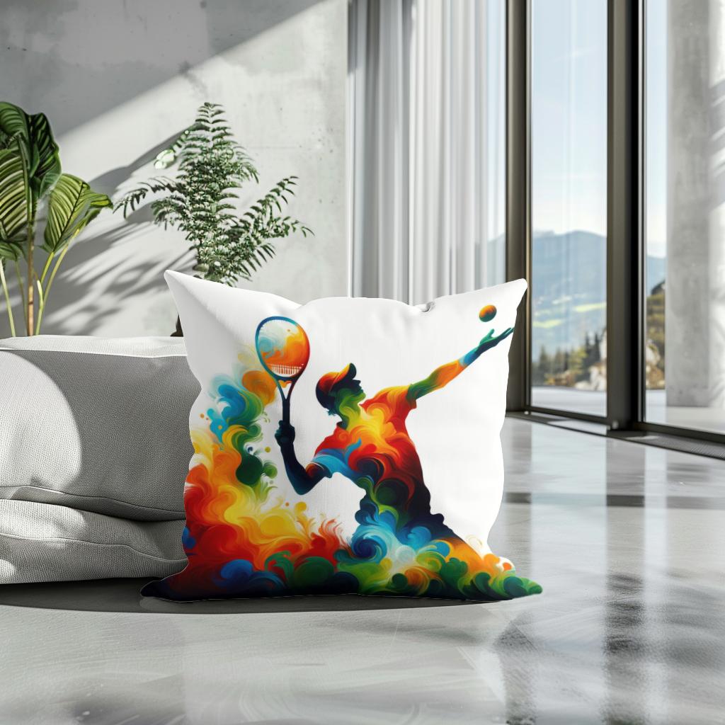 Serve and Swirl Cotton Cushion
