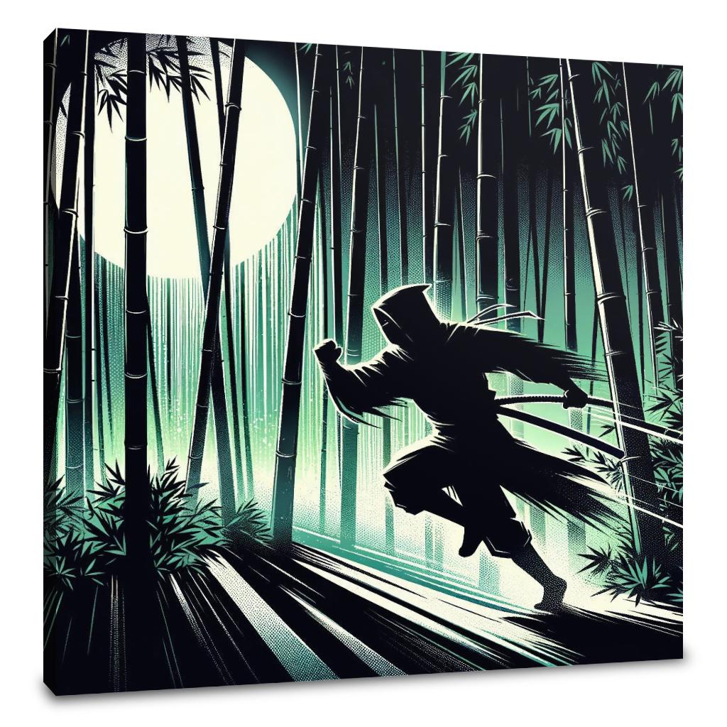 Ninja Moonlight Canvas