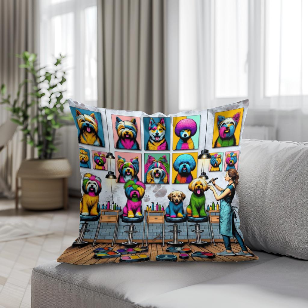 Pop Art Paws Cotton Cushion