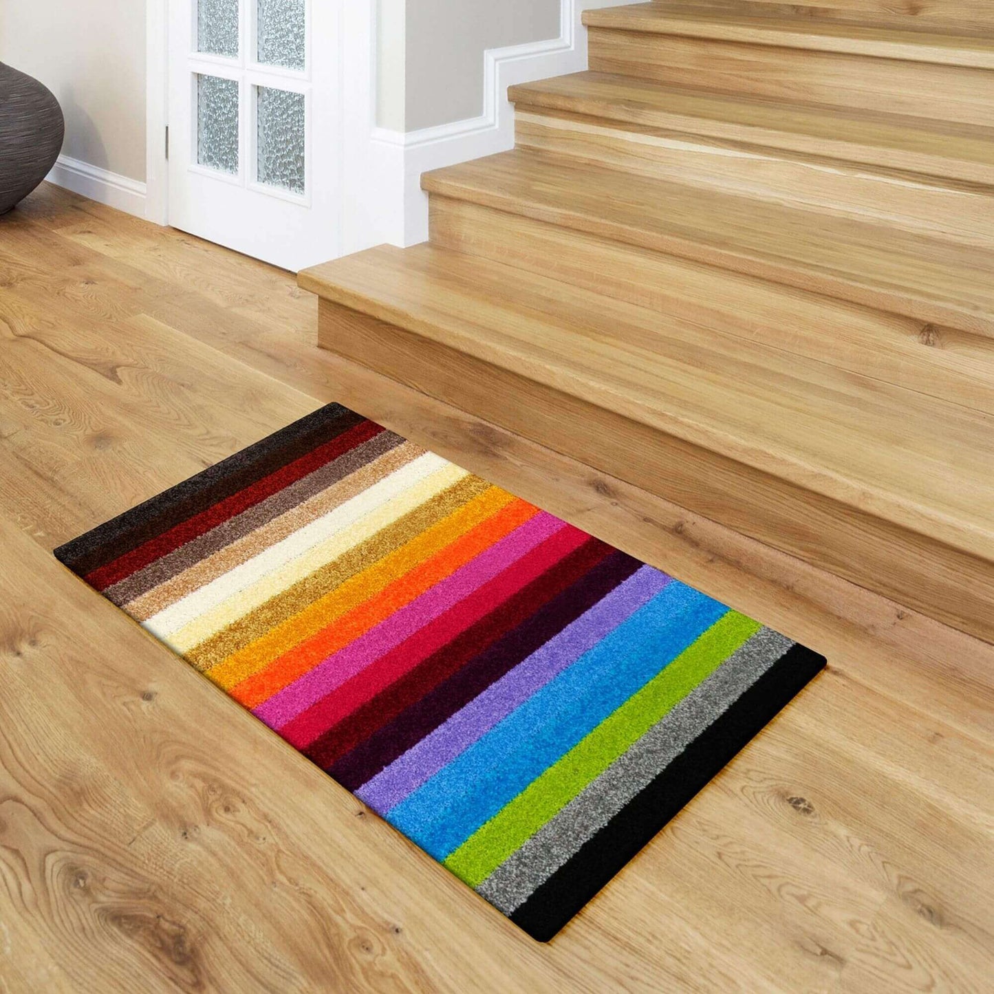 Alya Striped Multicolour Rugs | 117M
