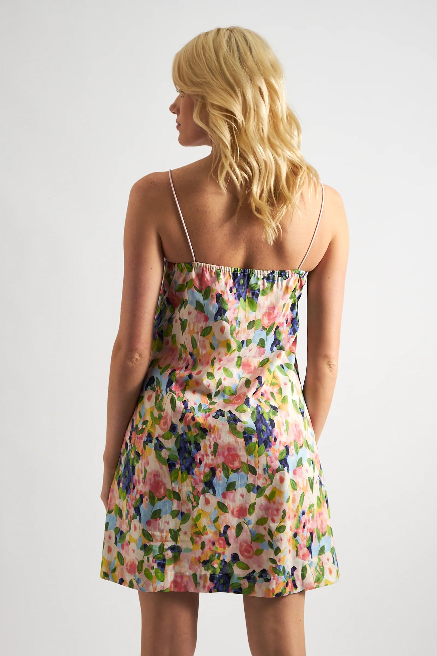 Linsey Summer Dream Print Strappy Mini Sundress
