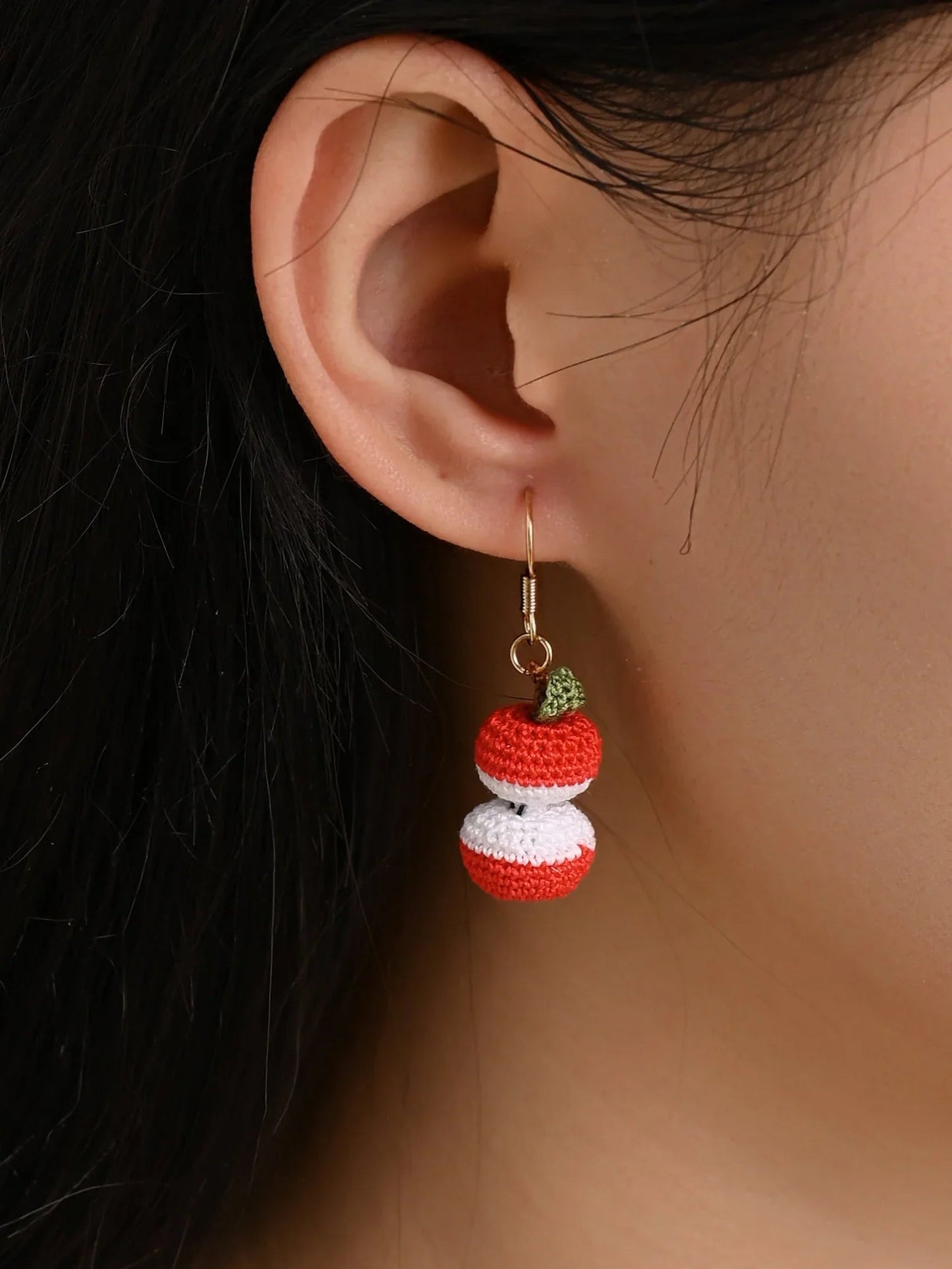 Apple Micro Crochet Earrings