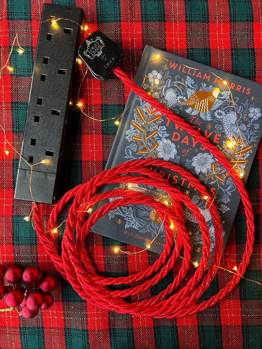 Gilded Crimson - Lola's Leads Fabric Extension Cable