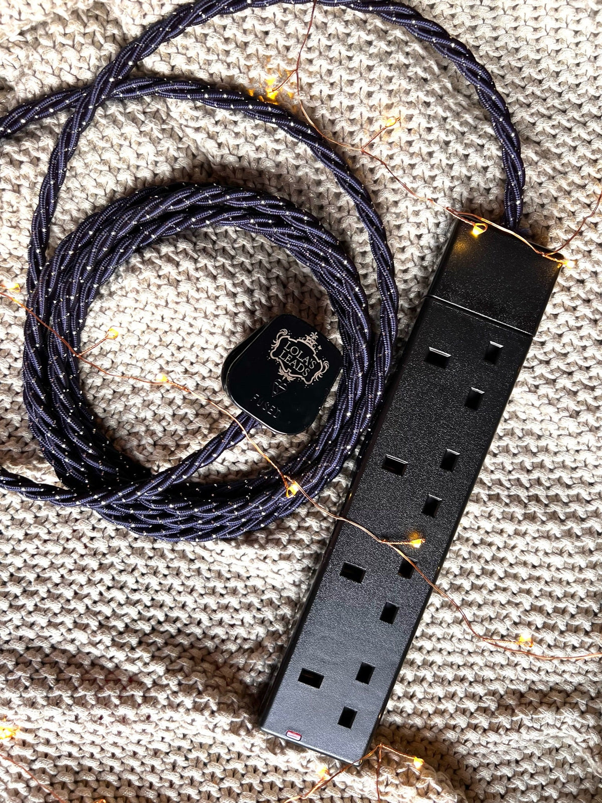 Starry Night - Lola's Leads Fabric Extension Cable