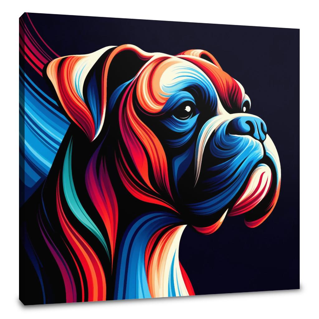 Abstract Boxer Emotional Landscape Canvas