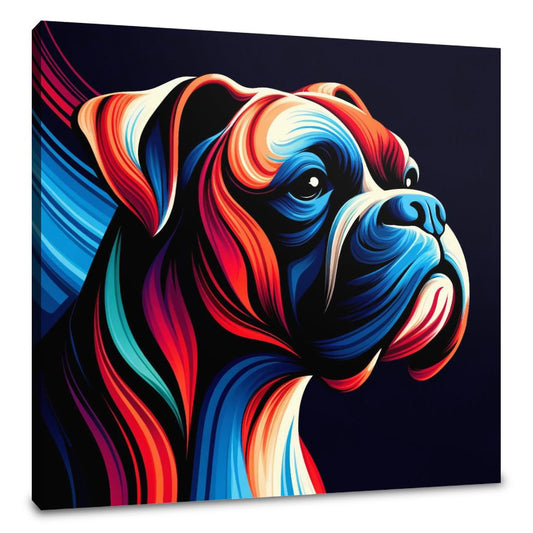 Abstract Boxer Emotional Landscape Canvas