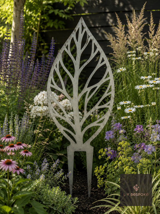 Leaf Stakes and Garden Wall Art