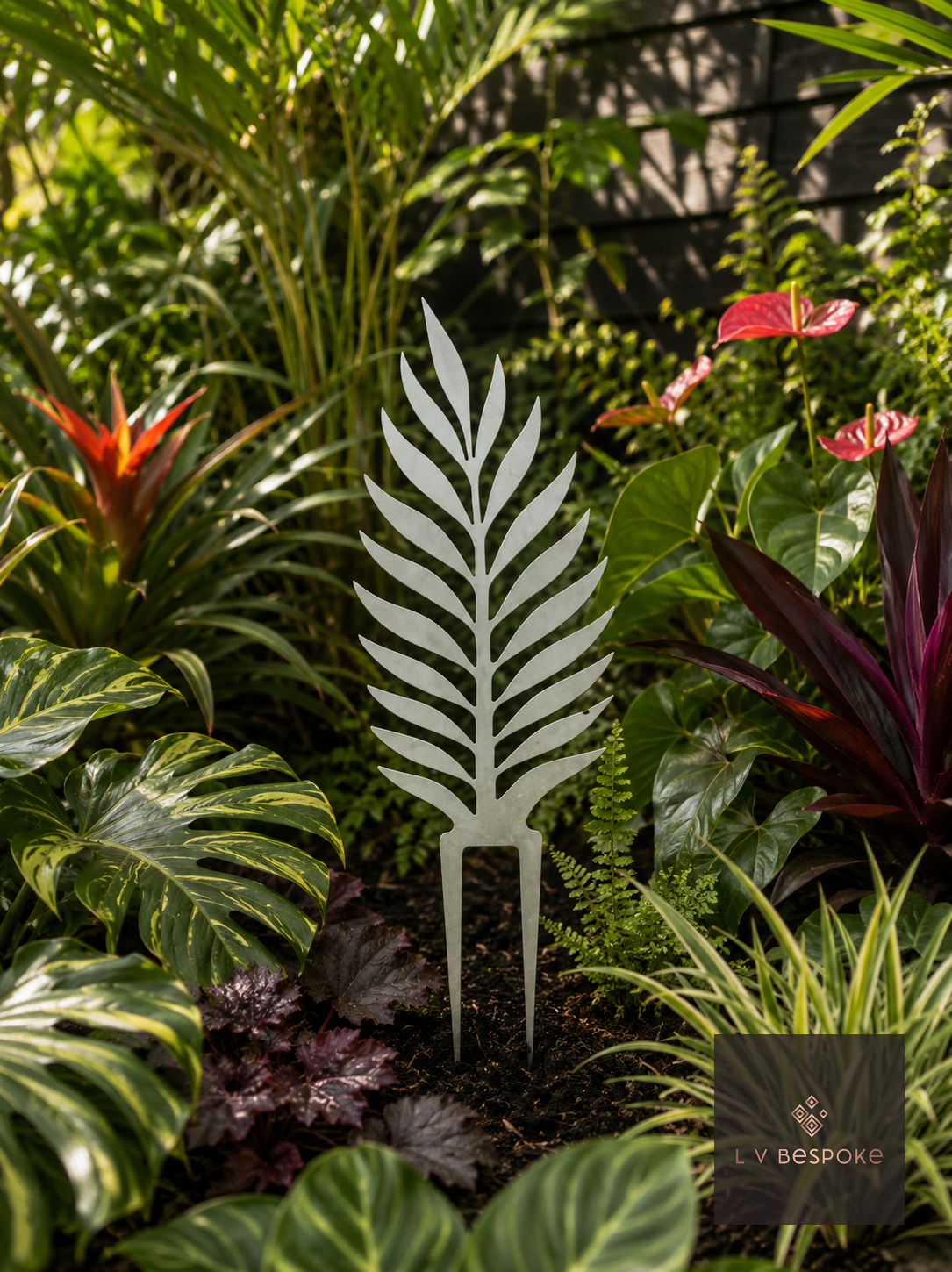 Leaf Stakes and Garden Wall Art