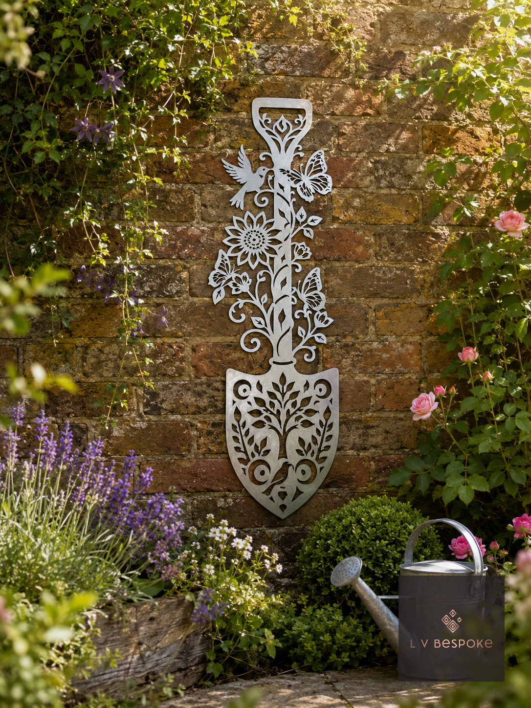 Leaf Stakes and Garden Wall Art