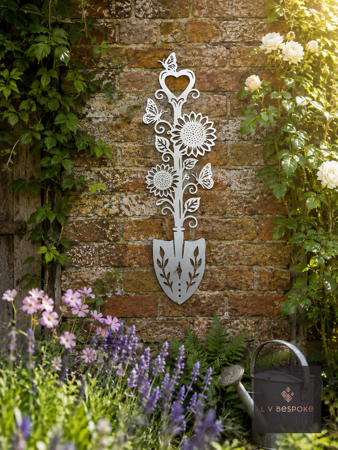 Leaf Stakes and Garden Wall Art