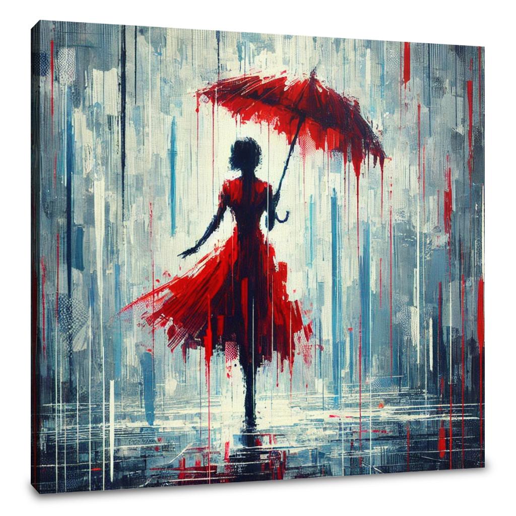 Rainy Day Silhouette Canvas