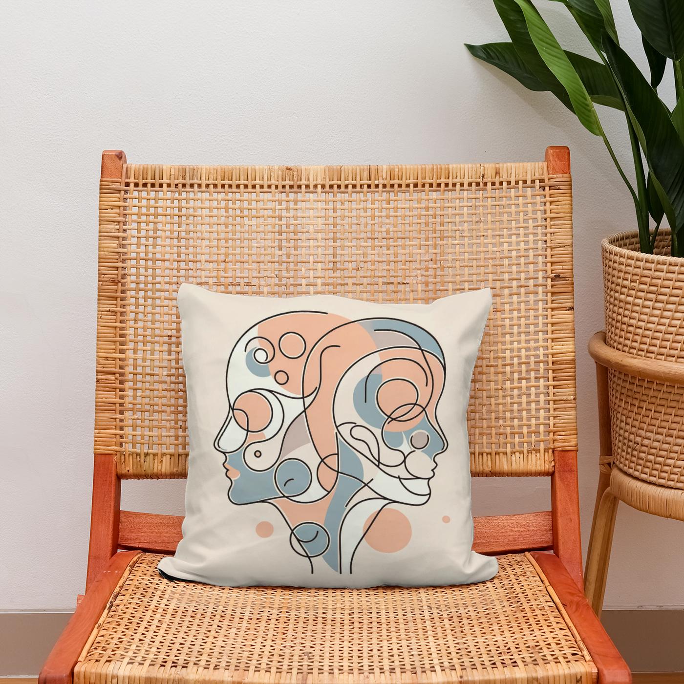 Faces in Harmony Cotton Cushion