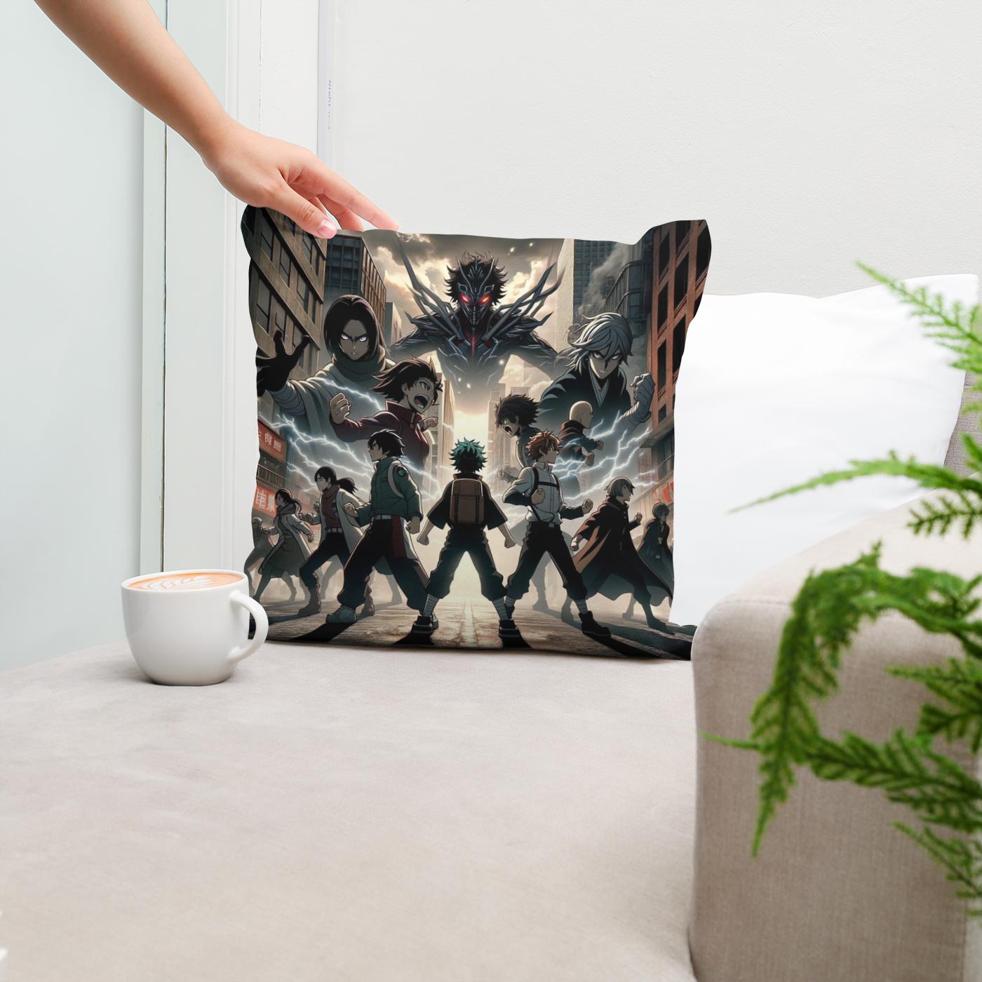 Cityscape Heroic Standoff Cotton Cushion