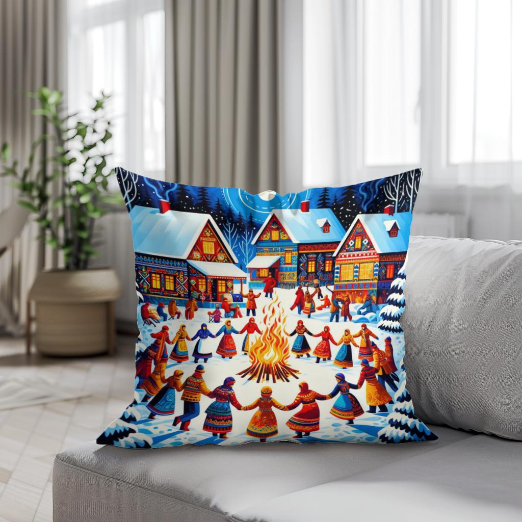 Winter Festival Warmth Cotton Cushion