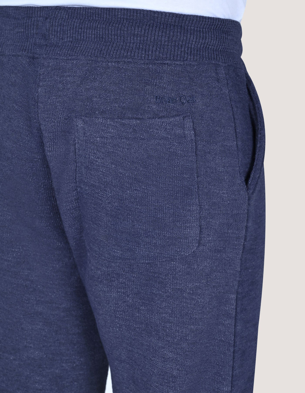Navy Textured Joggers