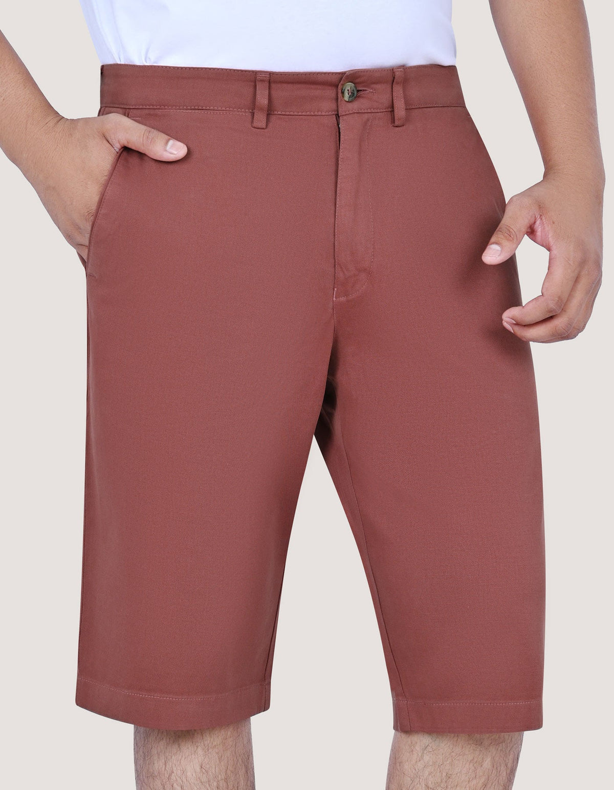 Medium Maroon Denim Shorts