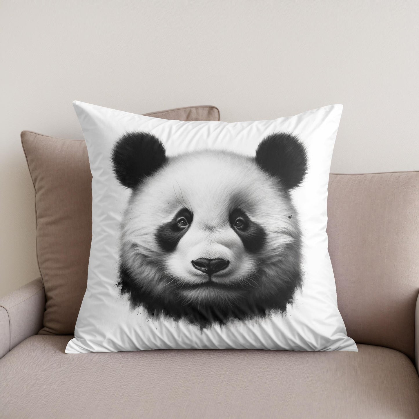 Emotive Panda: Captured Grace Cotton Cushion