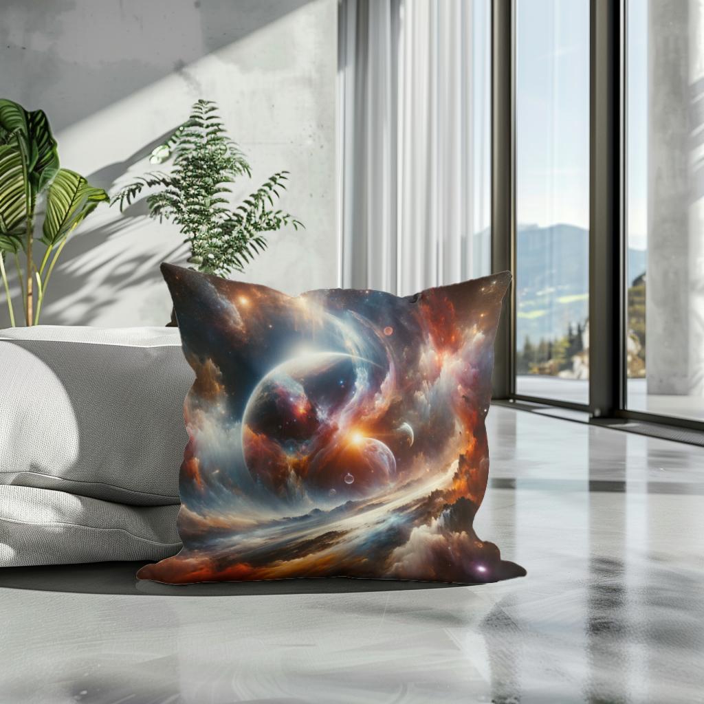 Cosmic Abstraction Cotton Cushion