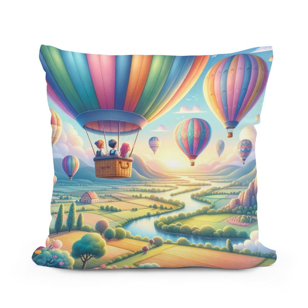 Balloon Adventure Cotton Cushion