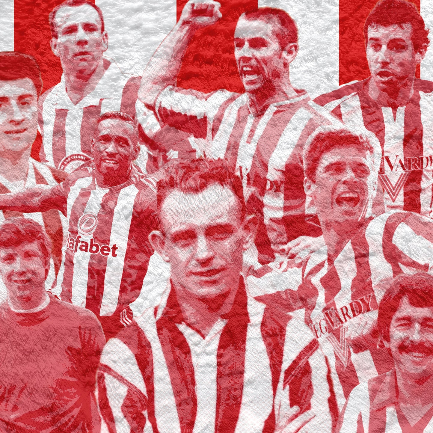 Sunderland - Legends Montage - Luxury Fleece Blanket 150cm X 150cm