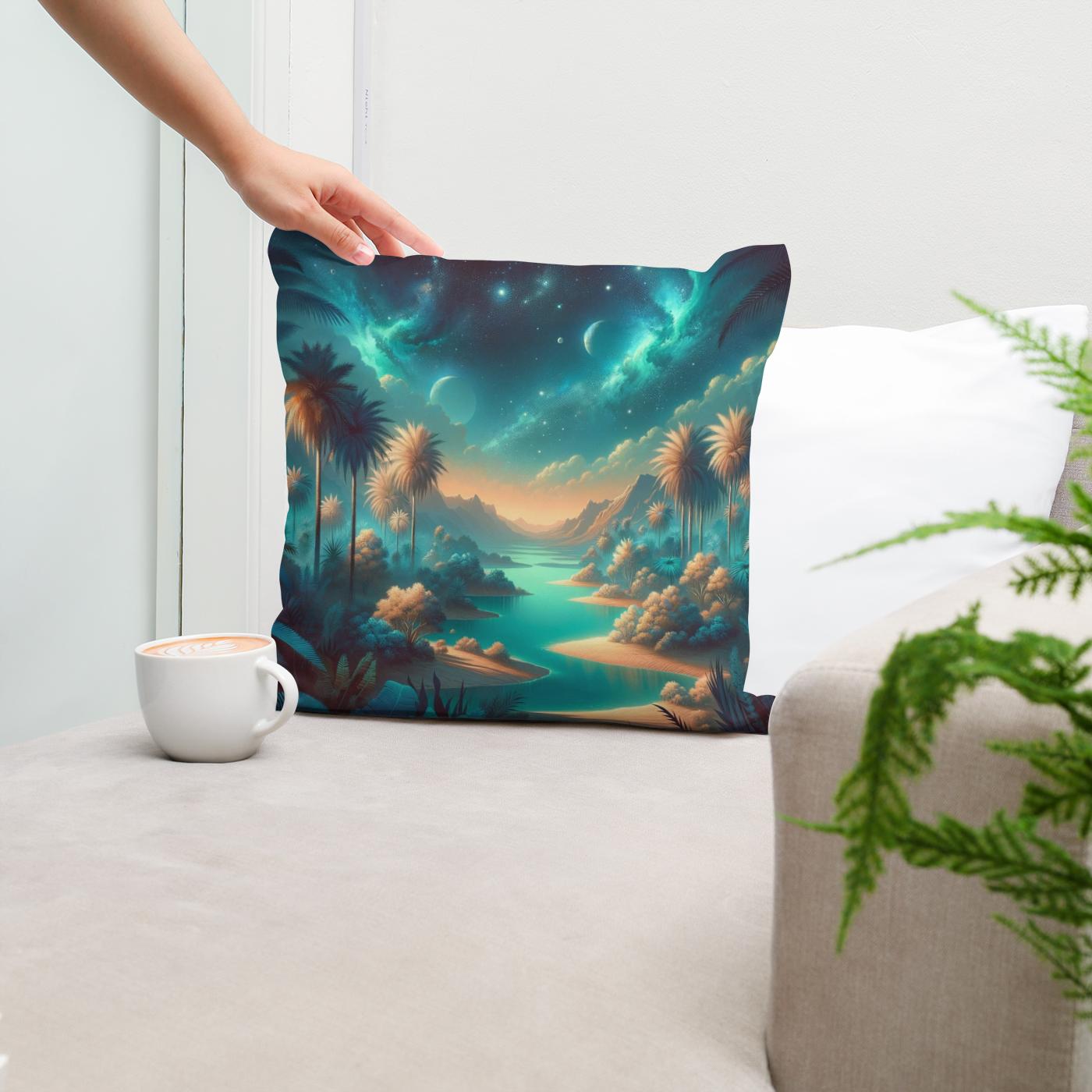 Celestial Oasis Cotton Cushion