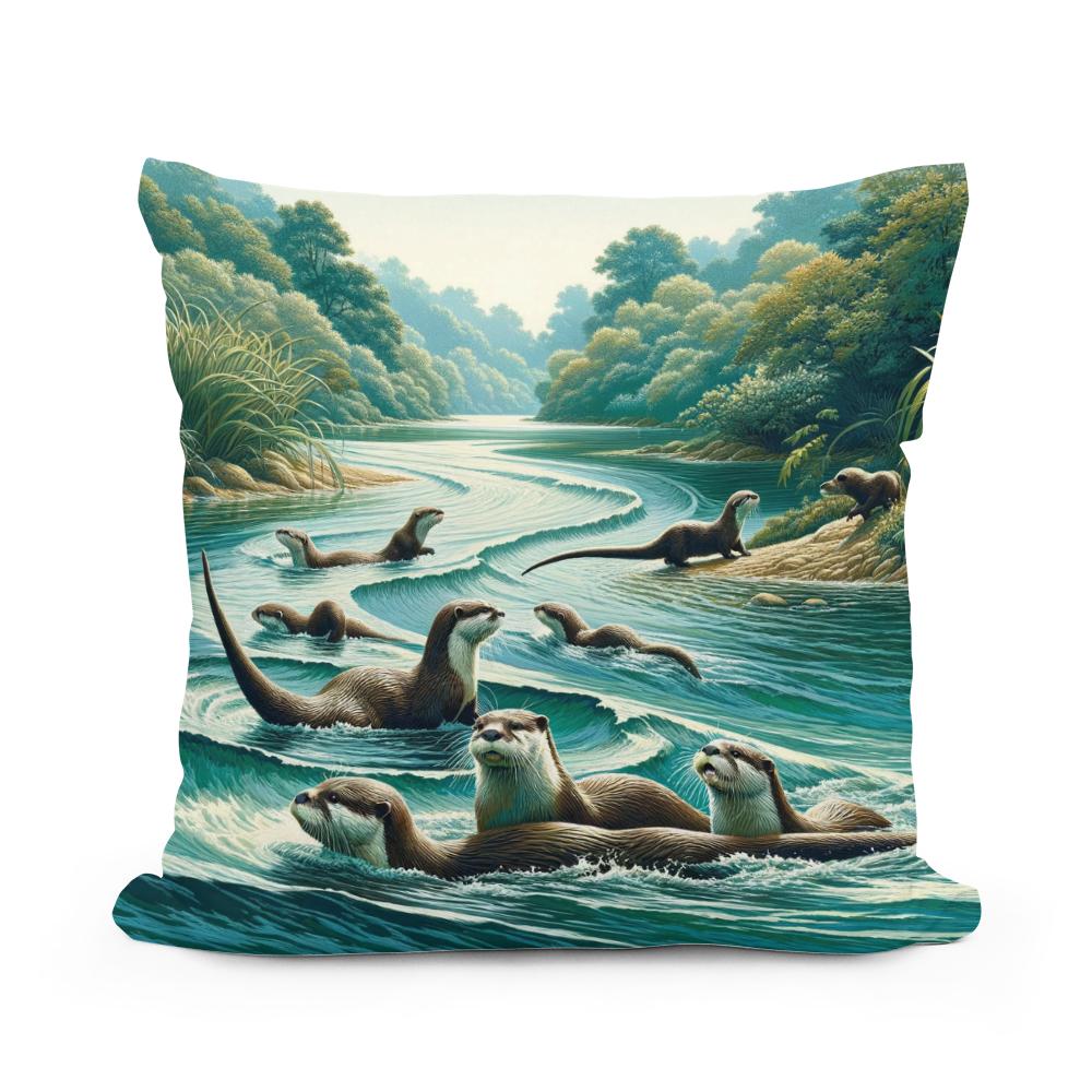 River Otter Cotton Cushion