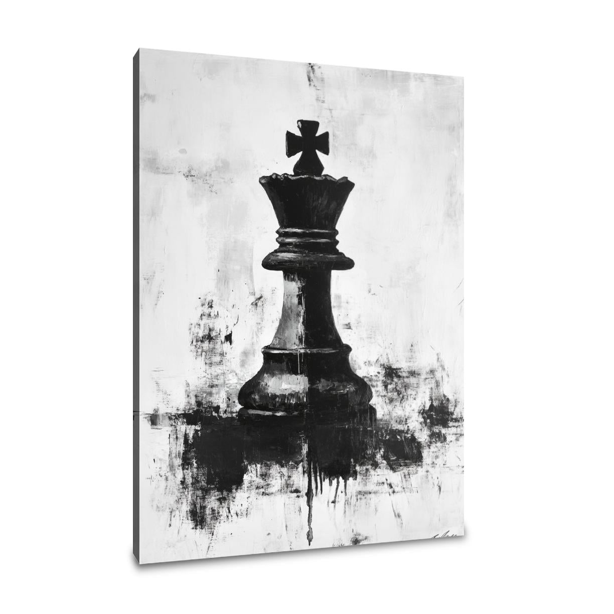 Chessboard Contemplation Canvas