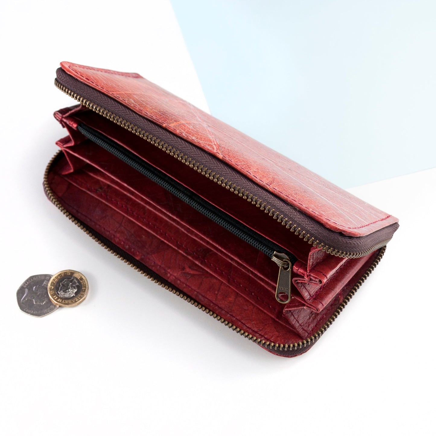 Vegan Leather Zip Over Purse