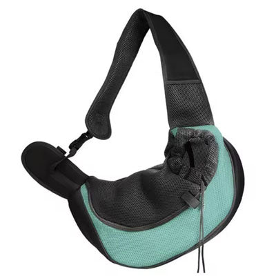Small Dog Carrier Messenger Style Black Lake Blue & Grey 2 Sizes