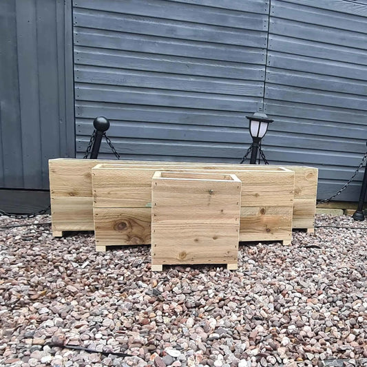 Large 2 Tier Planters wooden garden planters