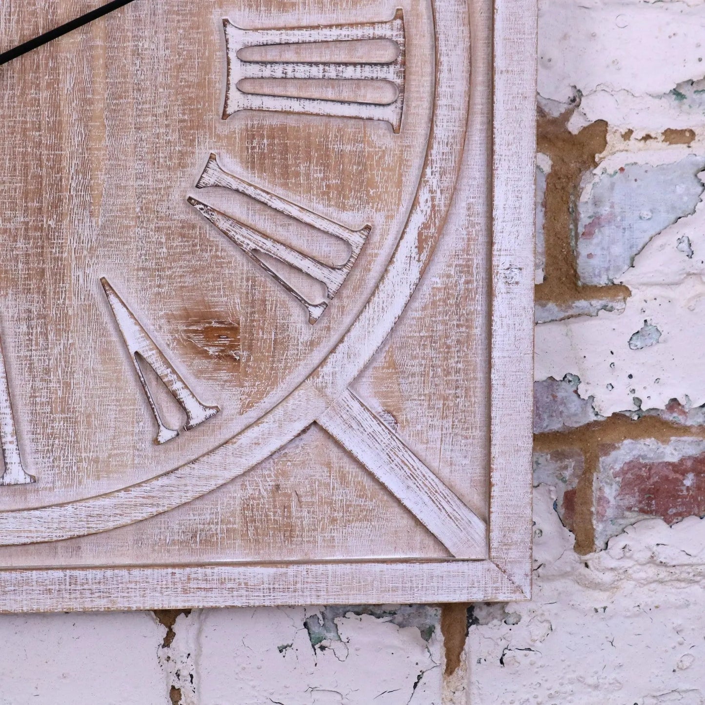 Large Square Wooden Clock 60cm 2 Colours