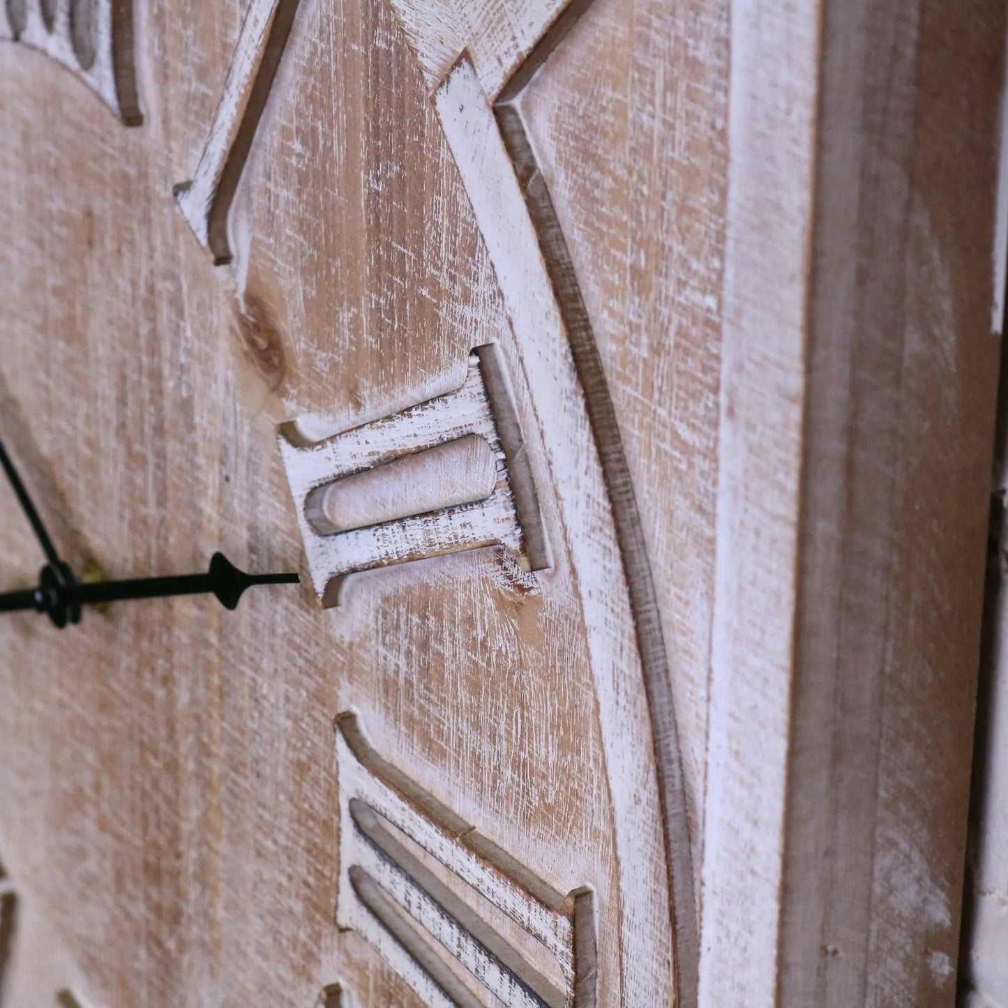 Large Square Wooden Clock 60cm 2 Colours