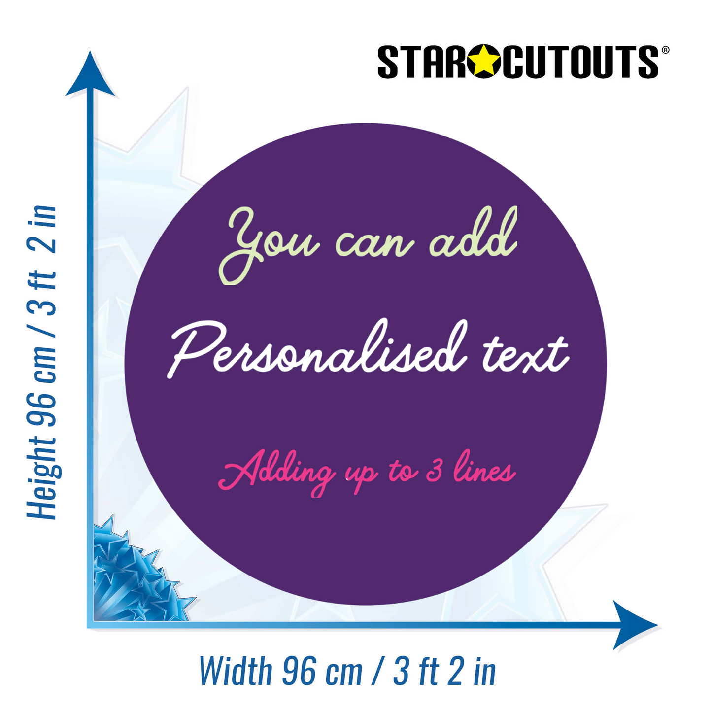 Purple Circle Signs Personalise Choose Size and Material