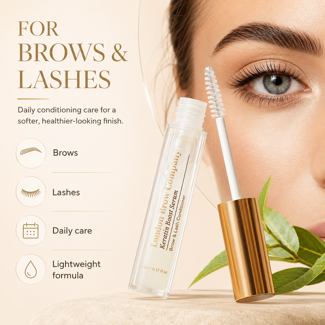 Keratin Brow & Lash Boost Serum – Daily Nourishment for Laminated Brows & Lifted Lashes