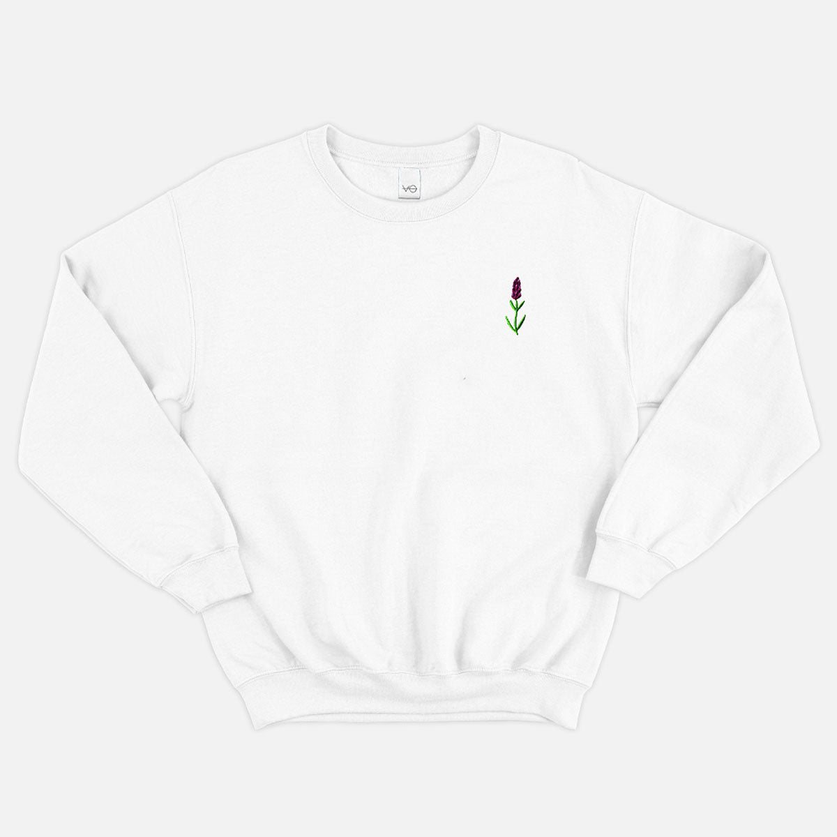Lavender Embroidered Sweatshirt (Unisex)