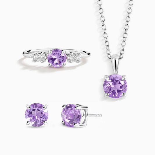 Lavender Amethyst Everyday Jewellery Gift Set in Sterling Silver