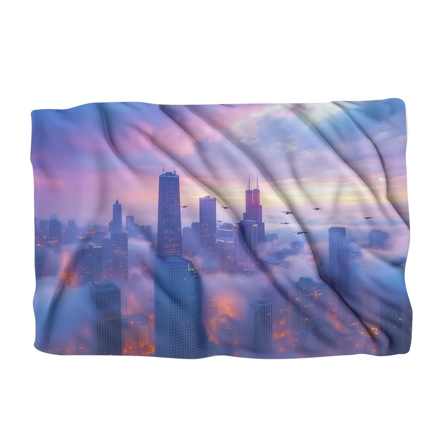 Futuristic Cityscape Blanket
