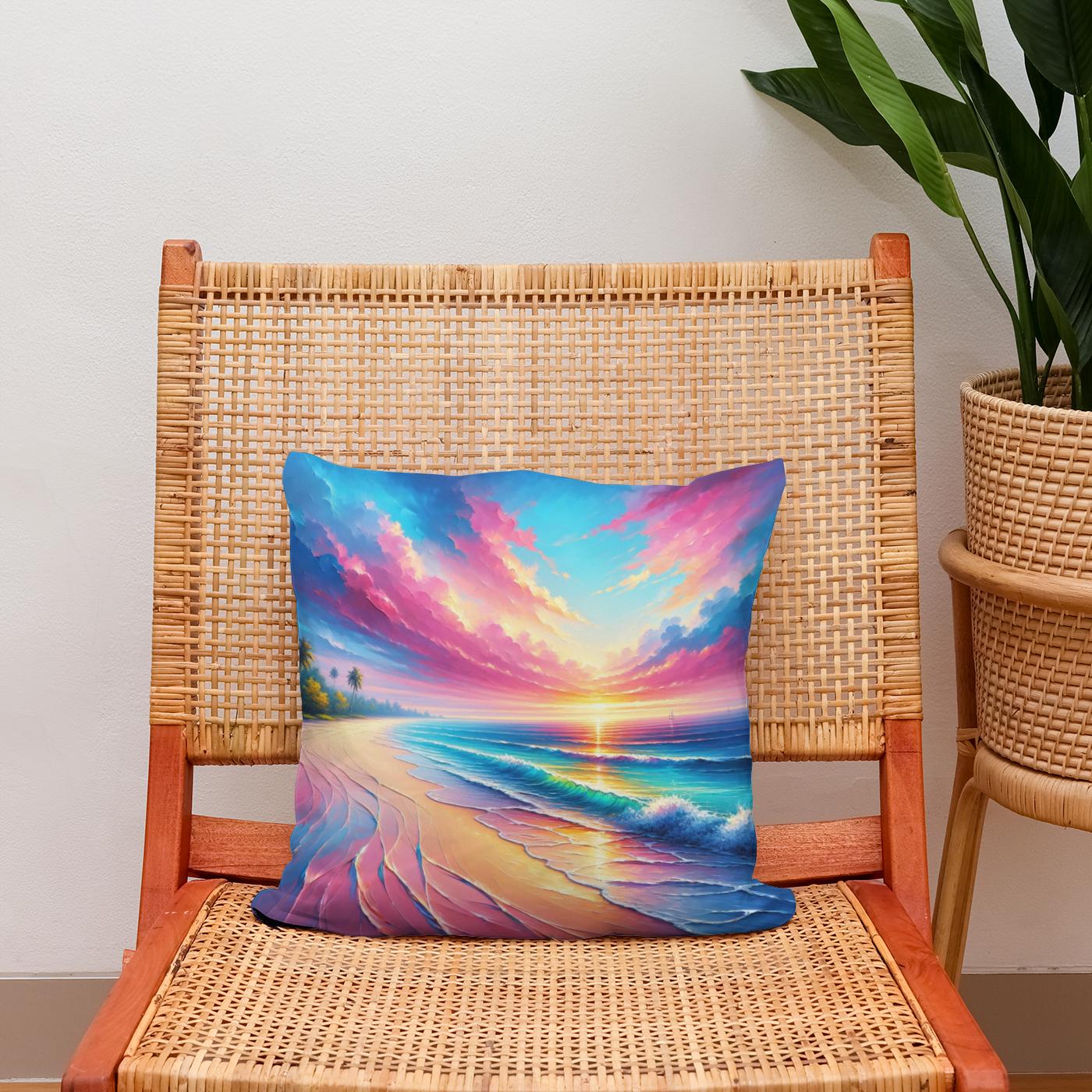 Vibrant Dawn Cotton Cushion