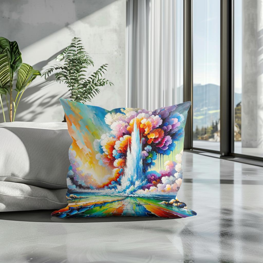 Surreal Geyser Cotton Cushion