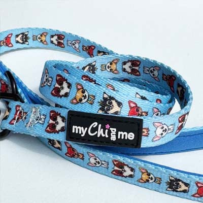 Blue Chihuahua Print Exclusive Lead by My Chi and Me