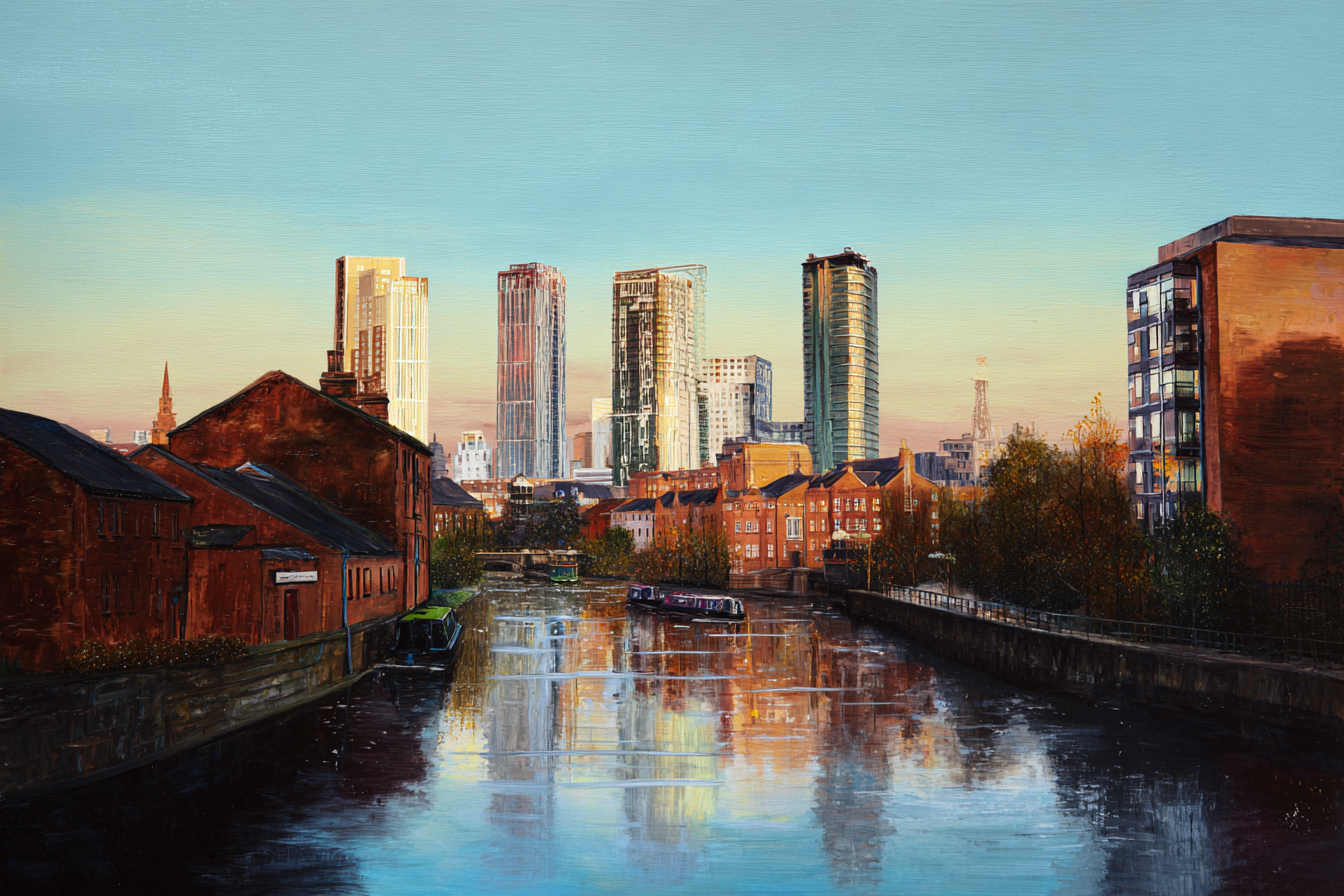 Leeds Evening Reflections Canvas