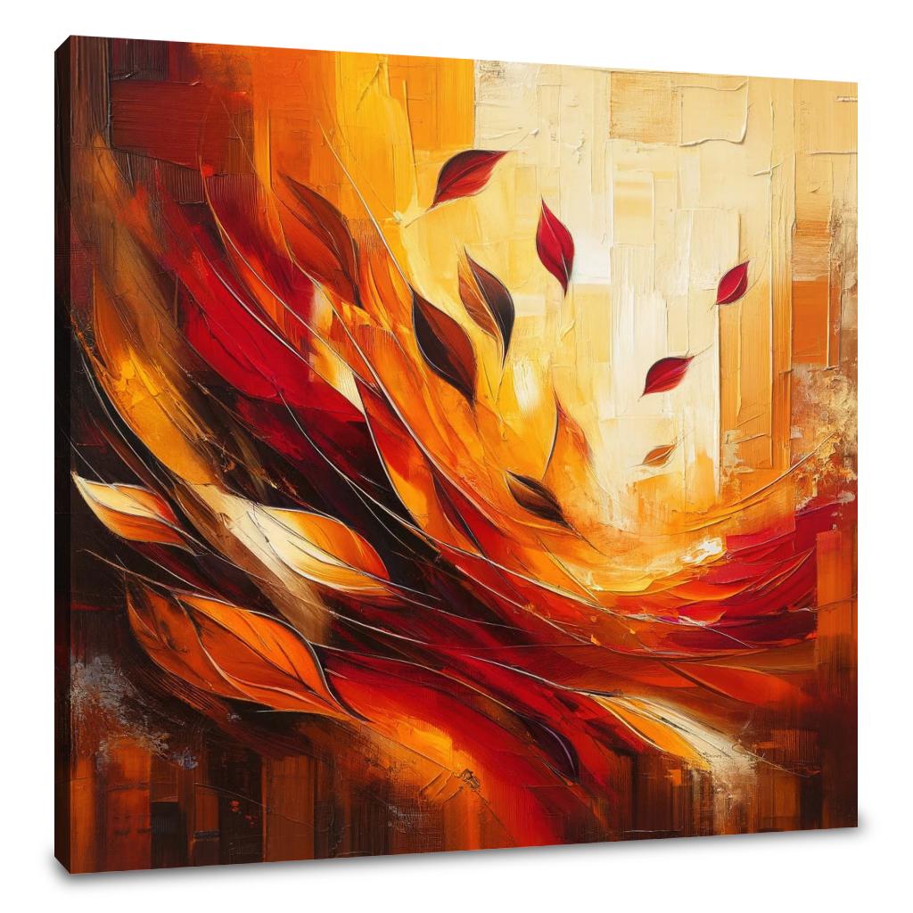 Autumn Embrace Abstract Canvas