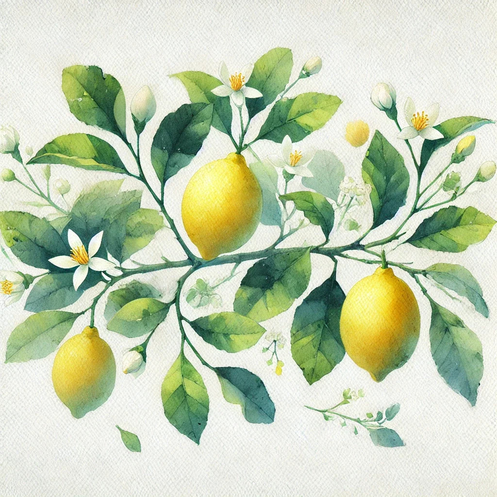 Lemon Blossom Watercolour Canvas