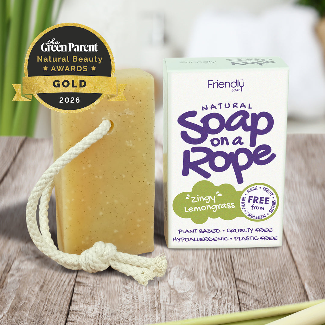 Natural Soap On A Rope - 'Zingy' Lemongrass 125g