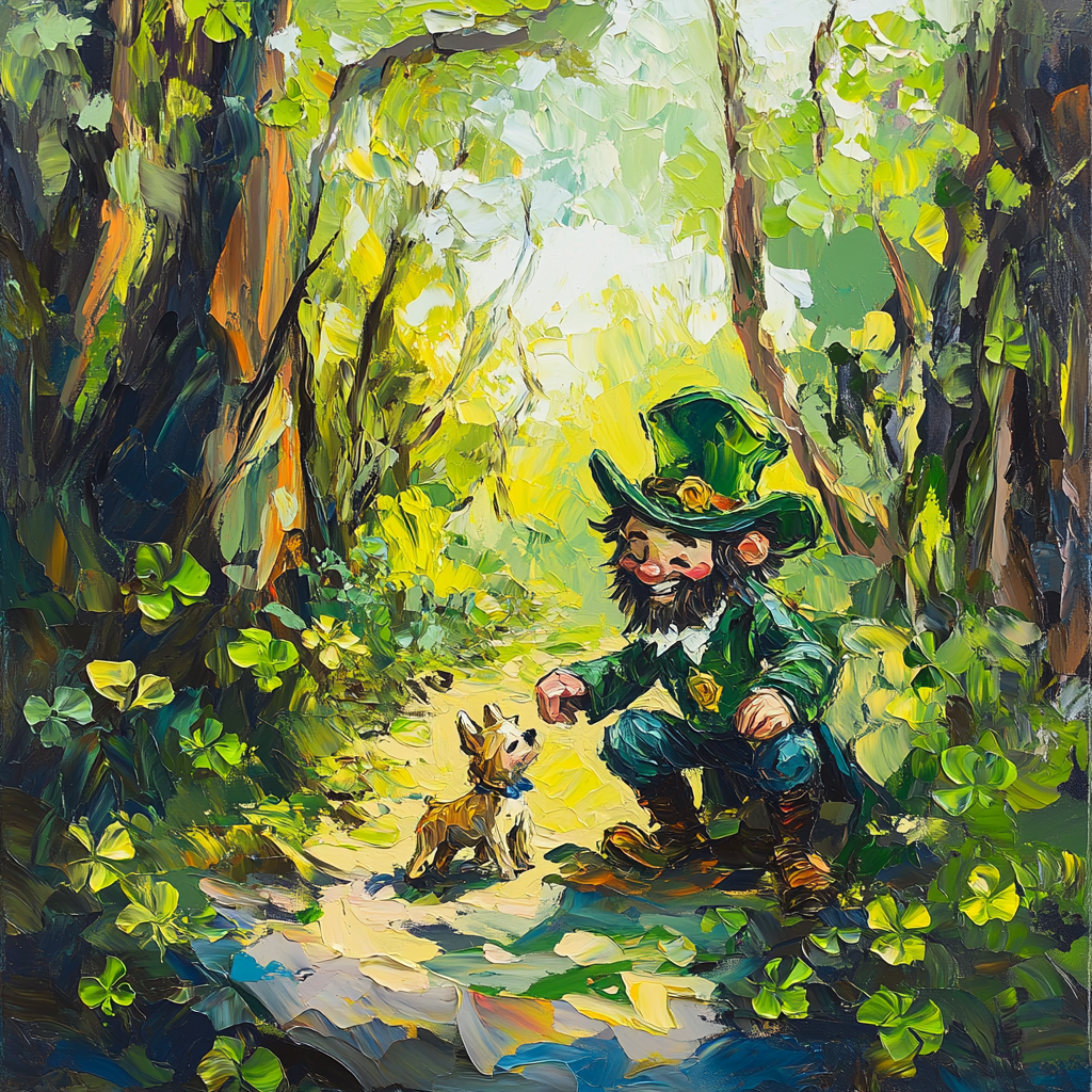 Leprechaun's Woodland Canvas