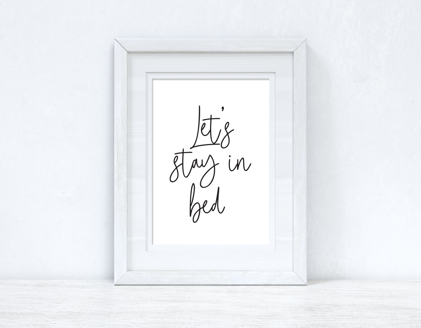 Let's Stay In Bed Autumn Bedroom Seasonal Wall Home Decor Print