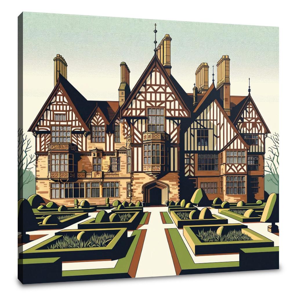 Liverpool Speke Hall Minimalist Vision Canvas
