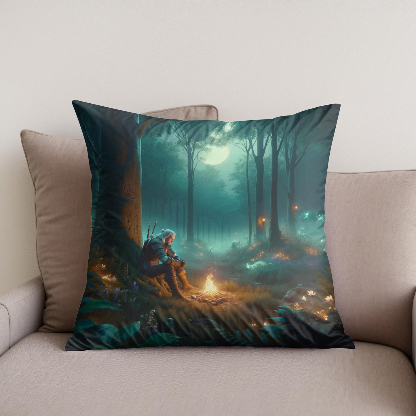Twilight Forest Cotton Cushion